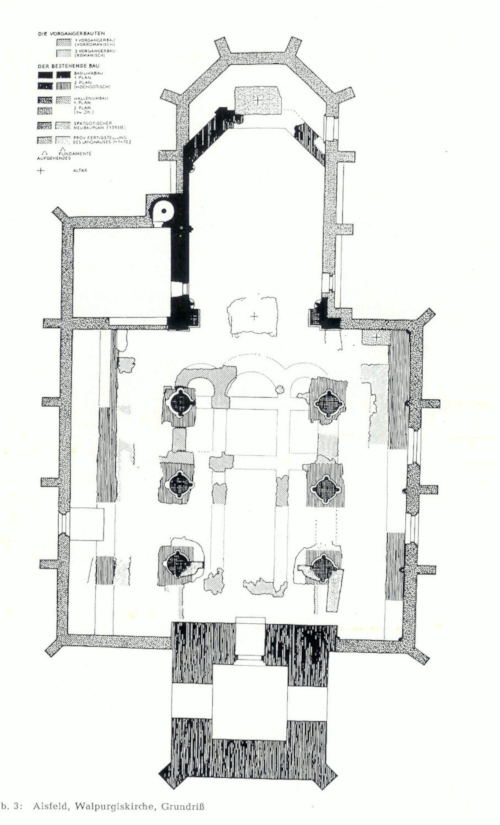 Walpurgiskirche,
 Grundriss nach Michler